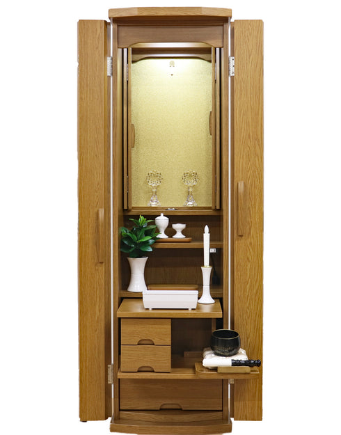 Soka Gakkai Furniture-style Buddhist Altar "Respe" Manually-operated Cabinet Door Available in 2 Colors